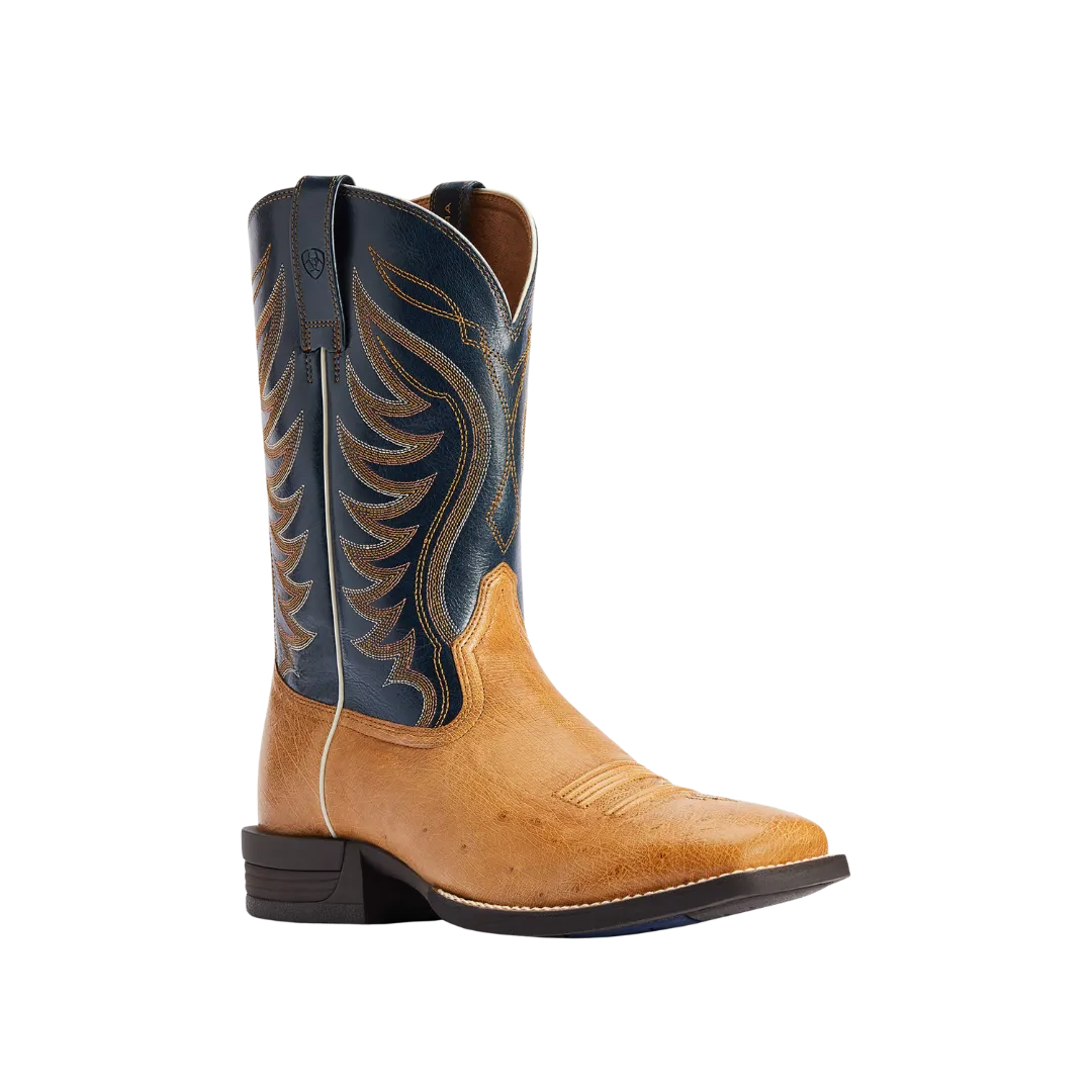 Ariat Men's Reckoning Western Ostrich Antique Saddle Boot