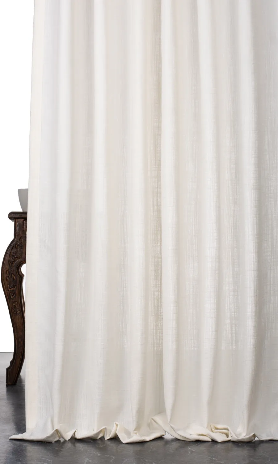'Dreamlight' Linen-Texture Semi-Sheer Window Blinds (Off-White)