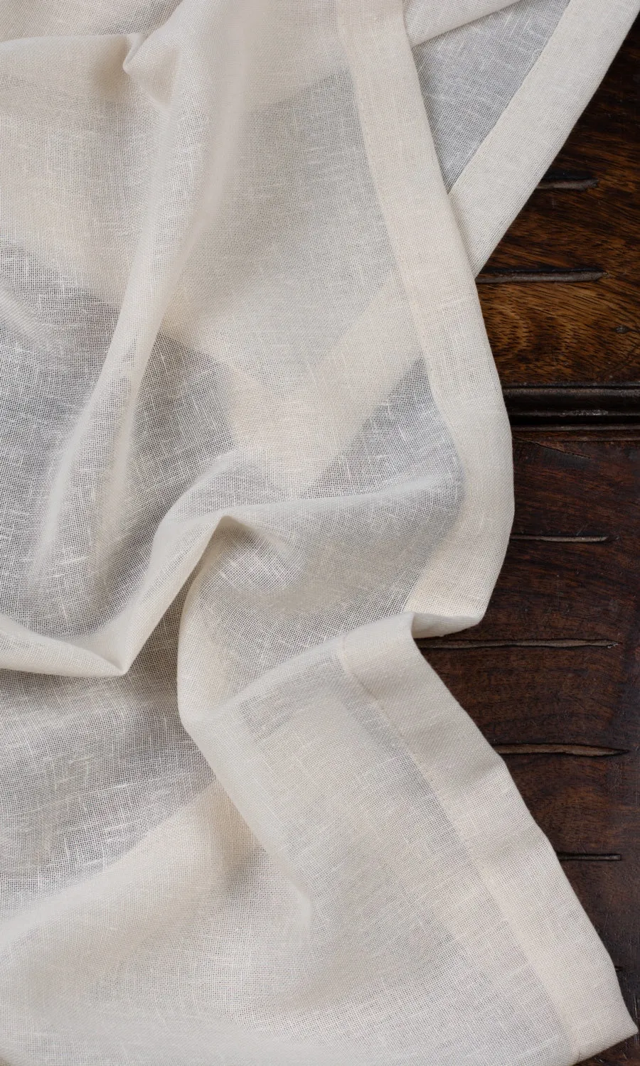 'Dusty Oak' Fabric by the Metre (Warm Ivory/ Pale Beige)