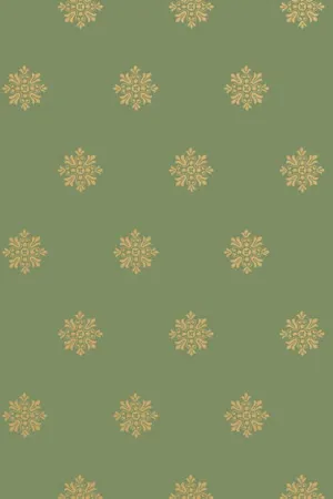 Farrow & Ball Wallpaper Brockhampton Star BP 546 Metallic Gold / Green