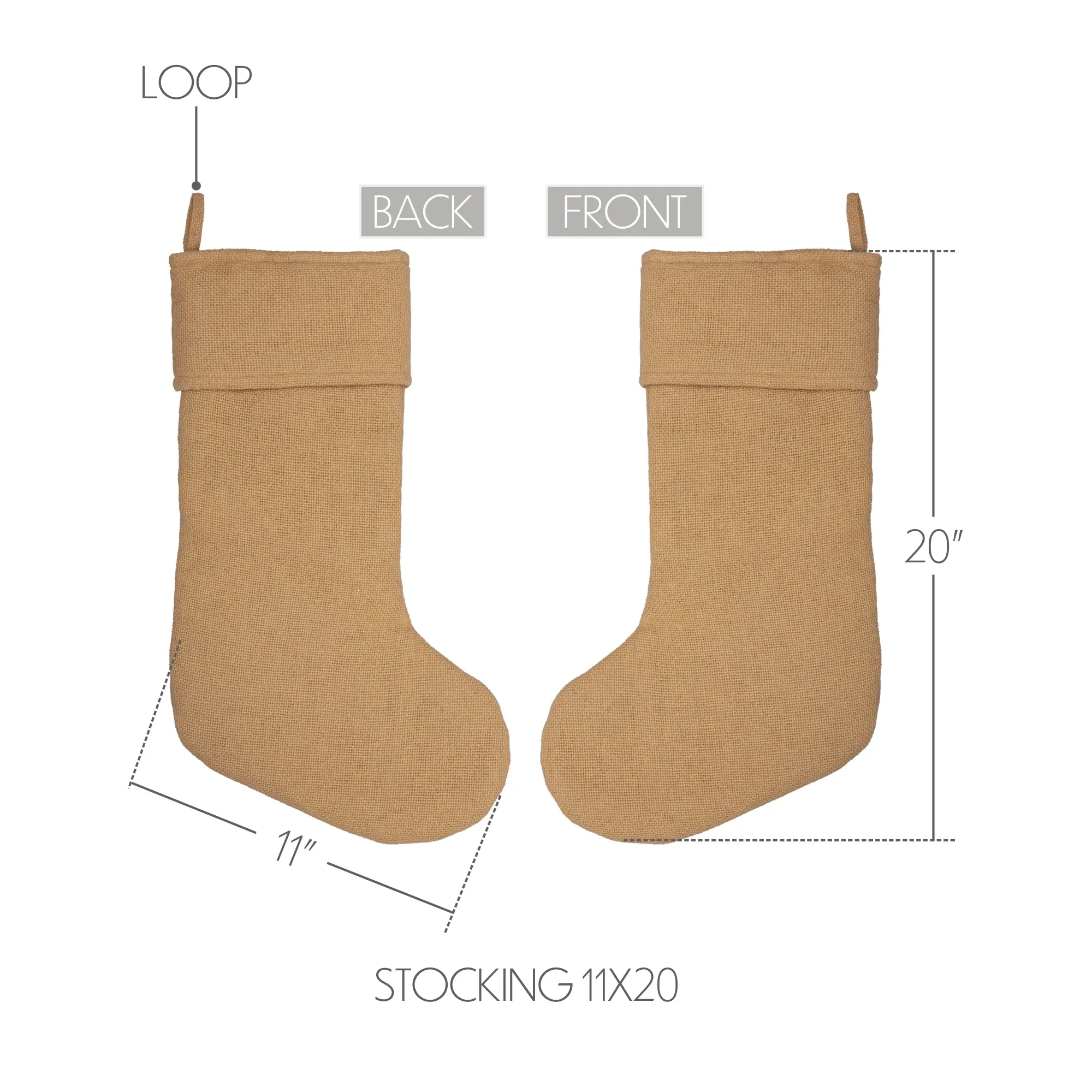 Festive Burlap Stocking