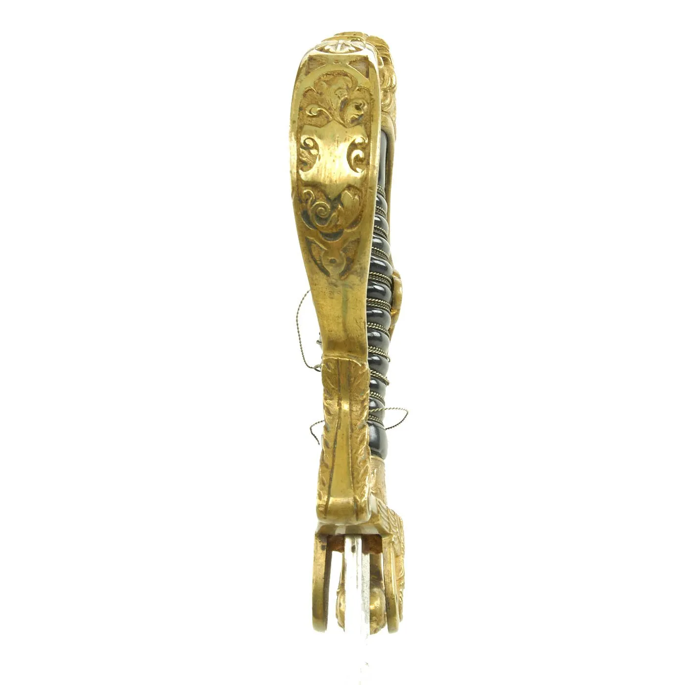 Original German WWII Army Officer's Lion Head Sword with Triple Etched Blade by Carl Eickhorn of Solingen