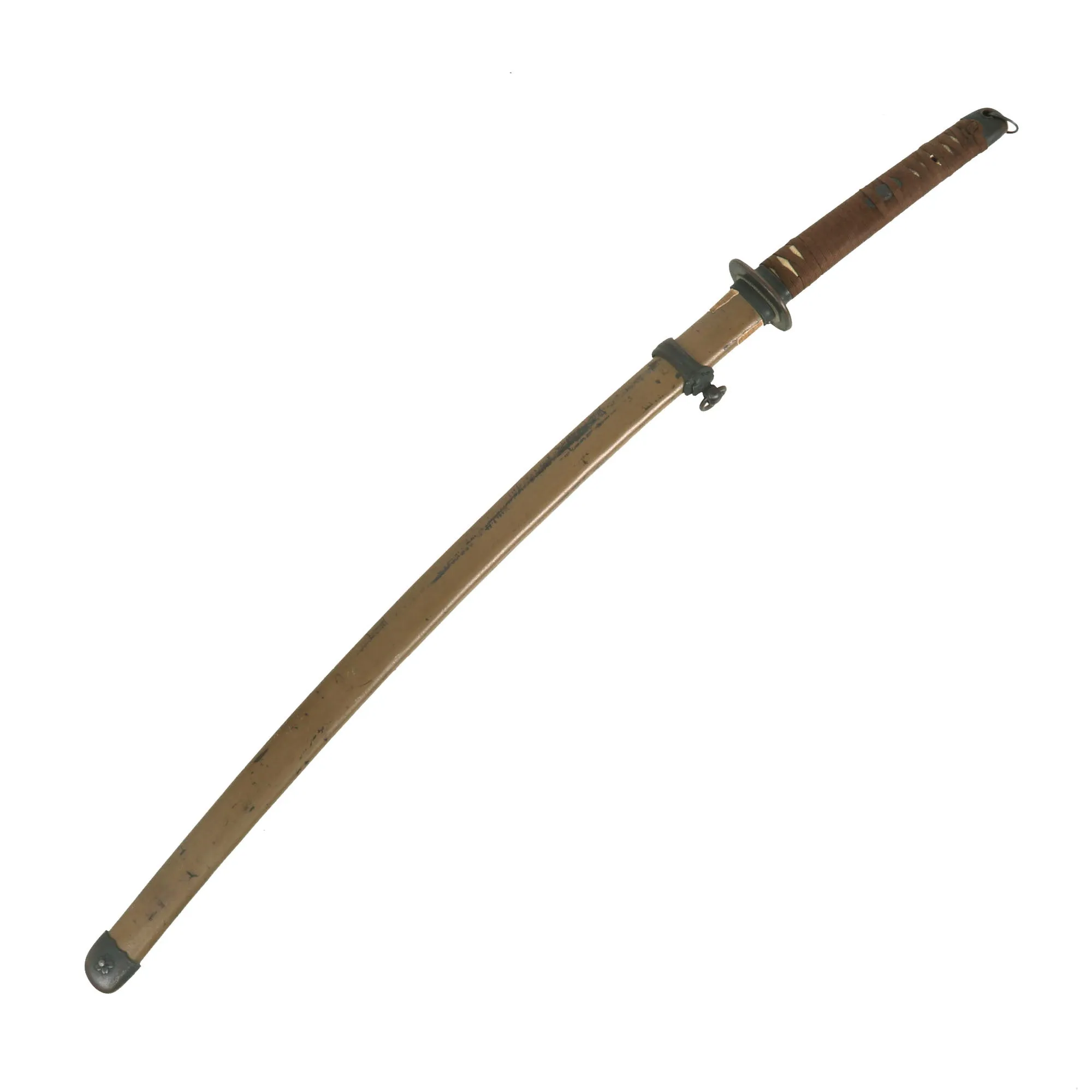 Original WWII Japanese Army Officer P-1944 Rinji Seikishi Shin-Gunto Katana Sword by KANEYUKI with Scabbard - Dated 1945