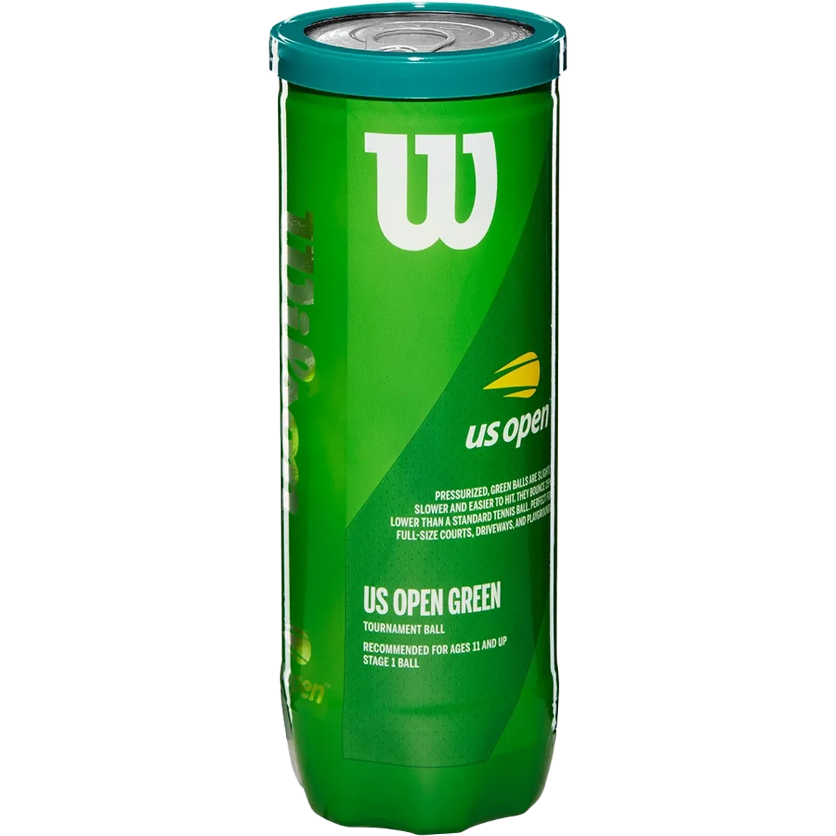 US Open Green Tennis Balls (3 Ball Can)