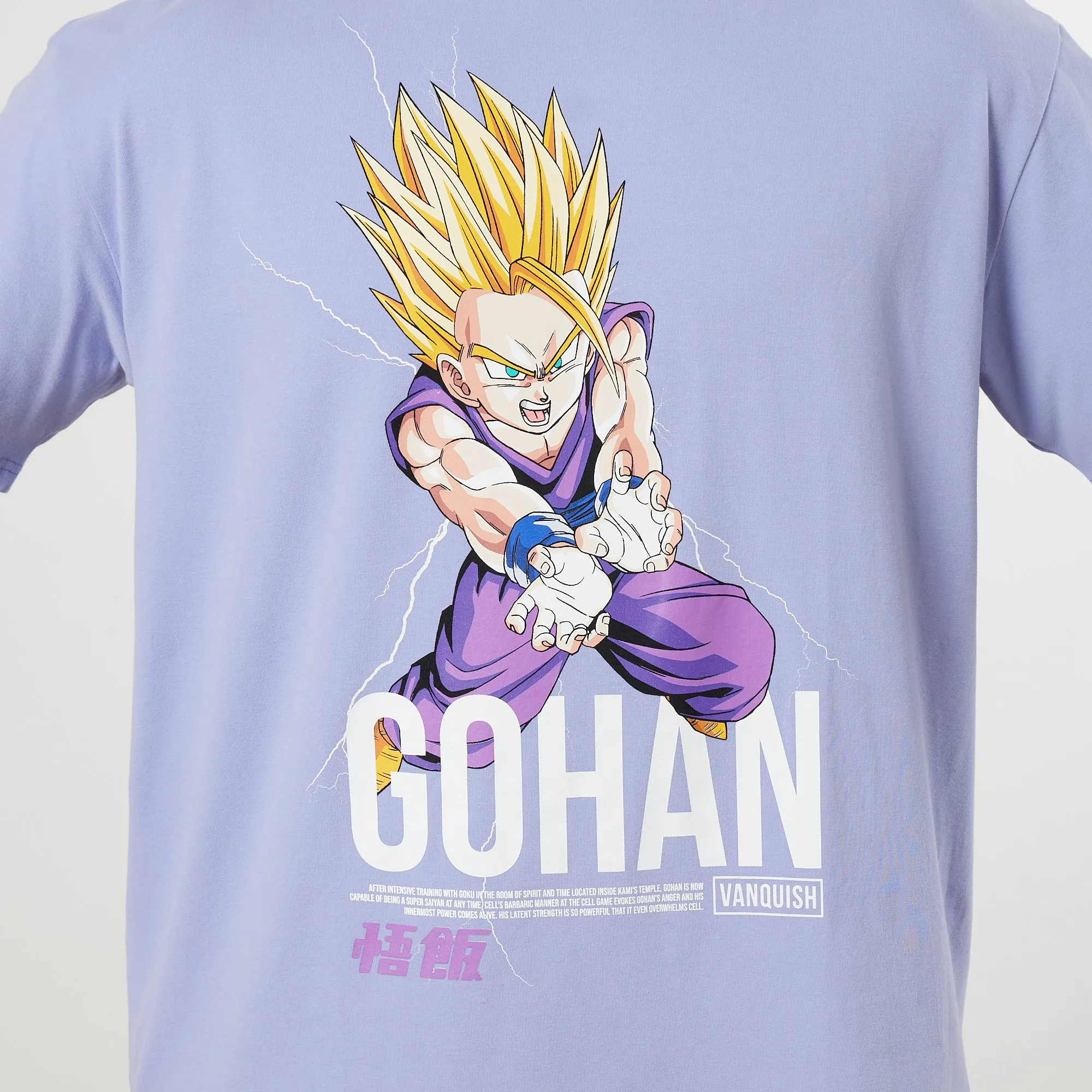 Vanquish DBZ CS Gohan Lilac Oversized T Shirt
